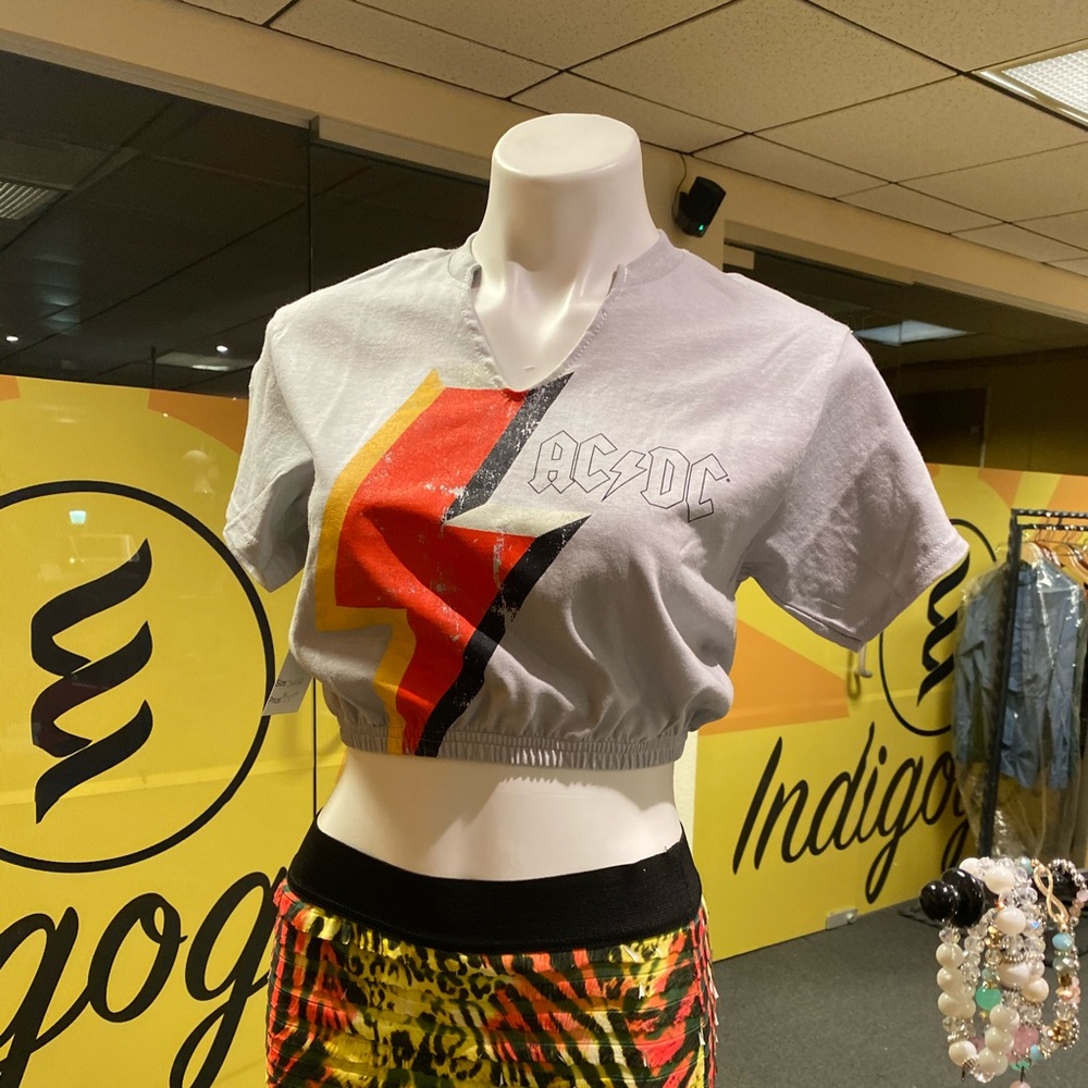 Vintage AD/DC shirt cropped